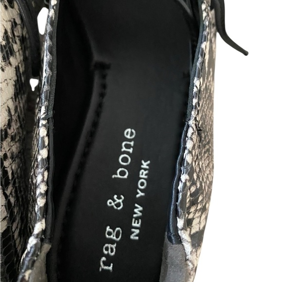 Rag & Bone Black and White Snakeskin Flats - Picture 8 of 15